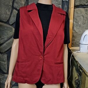 SPIEGEL Red Quilted Vest